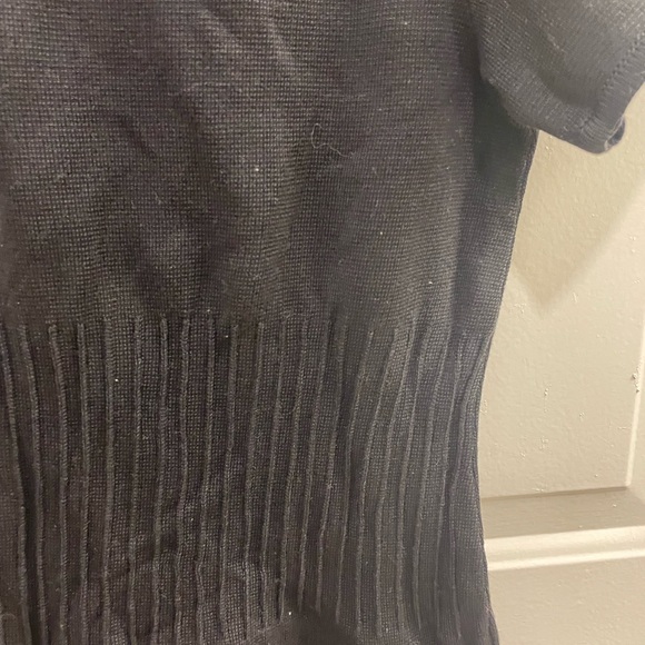 New NWT Peruvian Connection black pima pintuck dress large - Picture 3 of 6